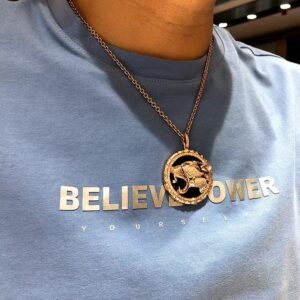 8/5000 18K gold leopard necklace